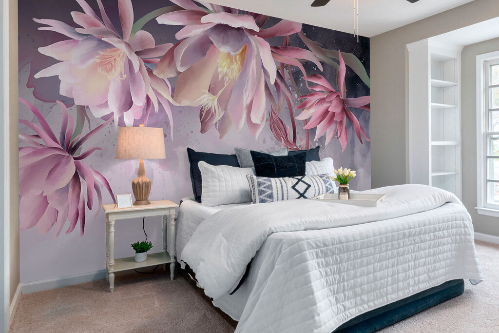 A group of pink flowers