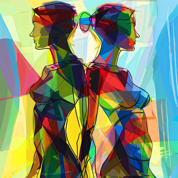A woman's silhouettes of a woman's body A woman's silhouettes of a woman's body