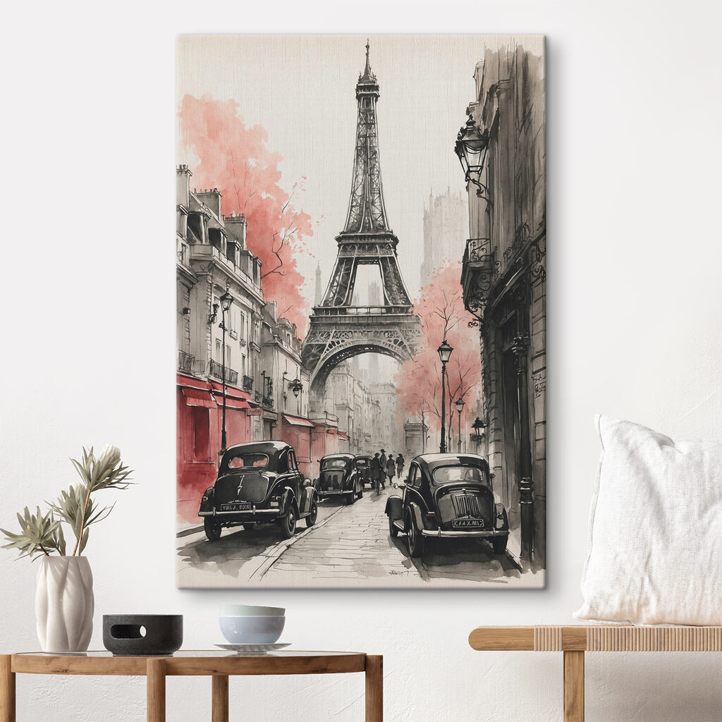 A street with cars and a tower A street with cars and a tower