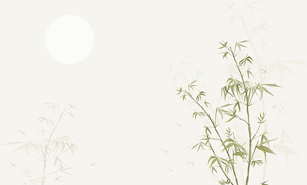 w00547p 600x362 - Bambusowe gałęzie z liśćmi i słońce - tegory