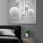 Obraz Białe kule w pomieszczeniu