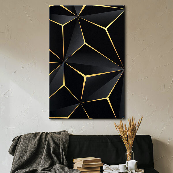 Elegancki czarny geometryczny wzór z akcentami Elegancki czarny geometryczny wzór z akcentami