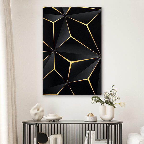 Elegancki czarny geometryczny wzór z akcentami Elegancki czarny geometryczny wzór z akcentami