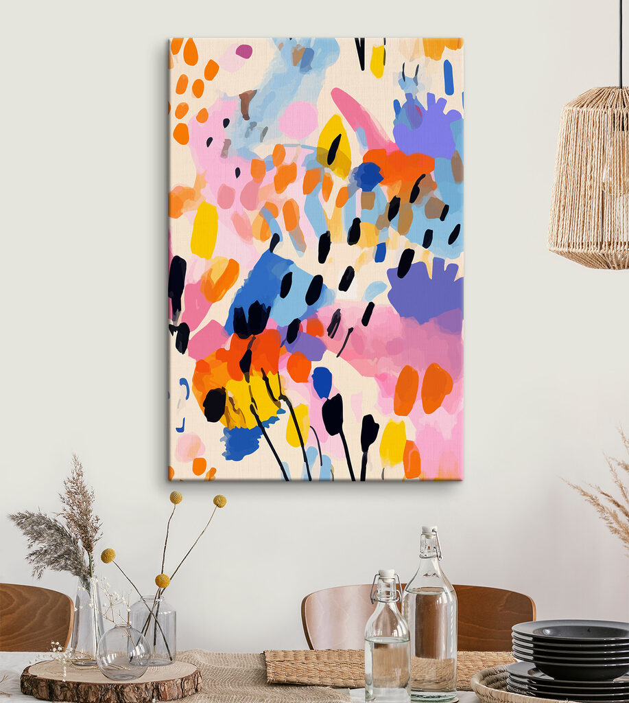 s36597piq24 917x1024 - Kolorowy obraz z czarnych kropek i plamek - tegory