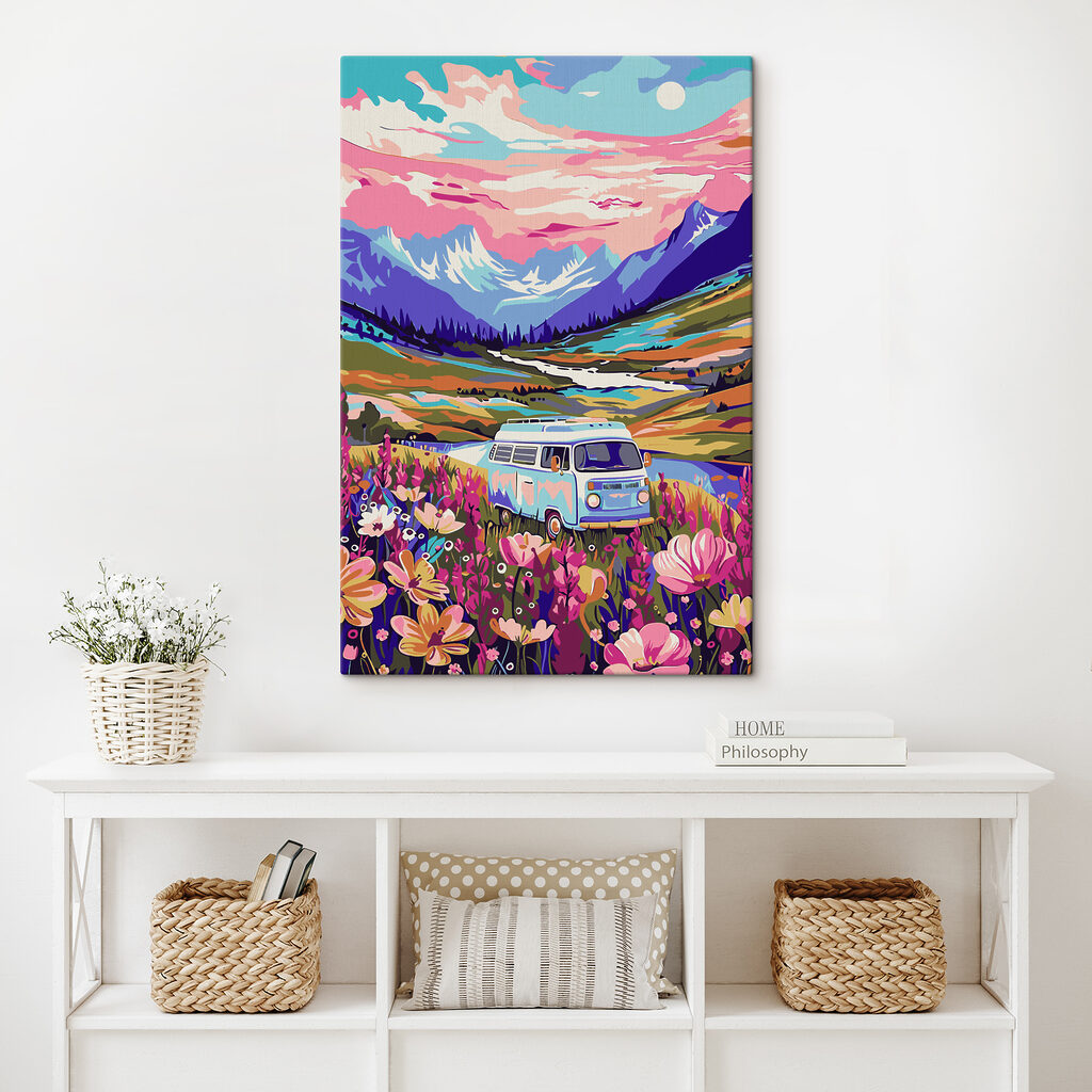 s38260pig300 1024x1024 - Furgonetka jadąca przez pole kwiatów - tegory