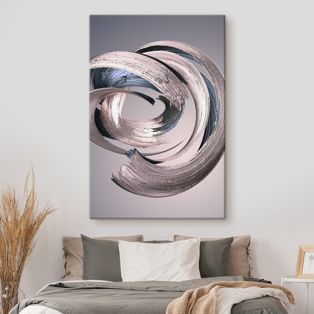 A close up of a swirl