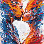 Całujący się mężczyzna i kobieta Całujący się mężczyzna i kobieta