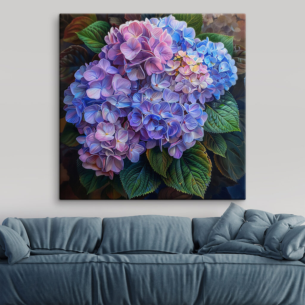 Vibrant blooms in shades of blue