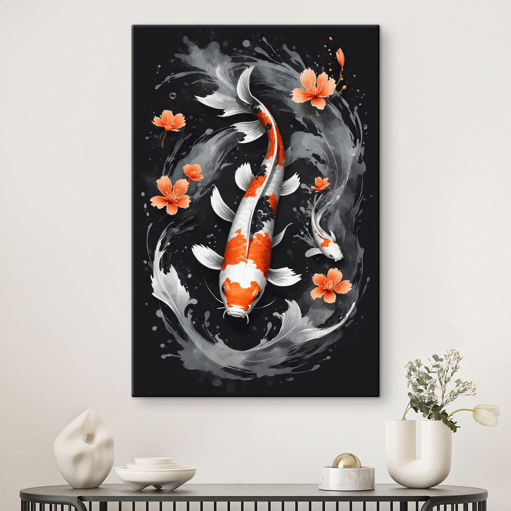 A fish with flowers and water