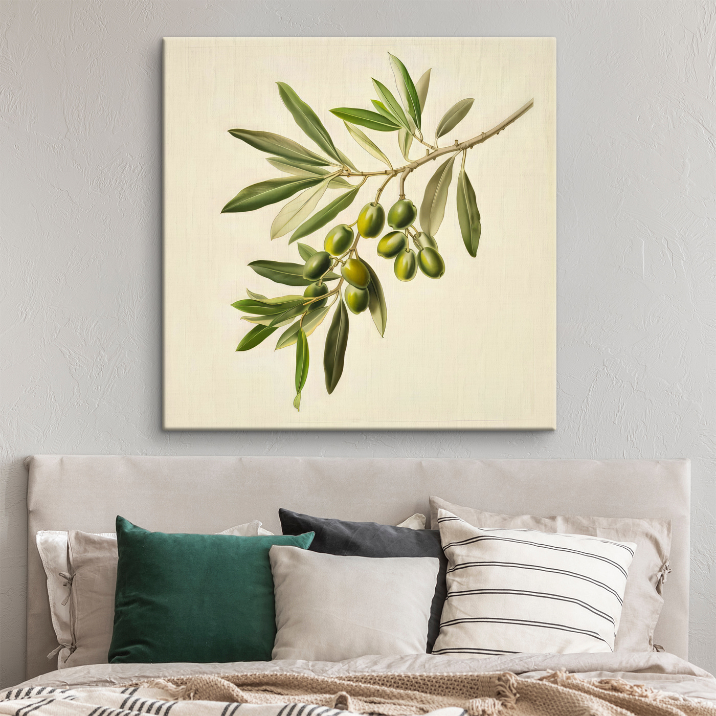 A green fruit on a branch