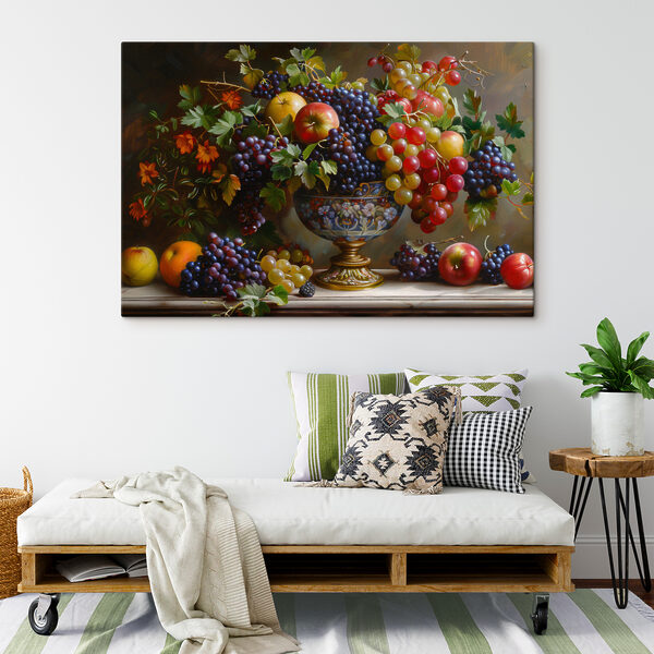 Obraz przedstawiający owoce w wazonie s38468pig411m 600x600 - Obraz przedstawiający owoce w wazonie