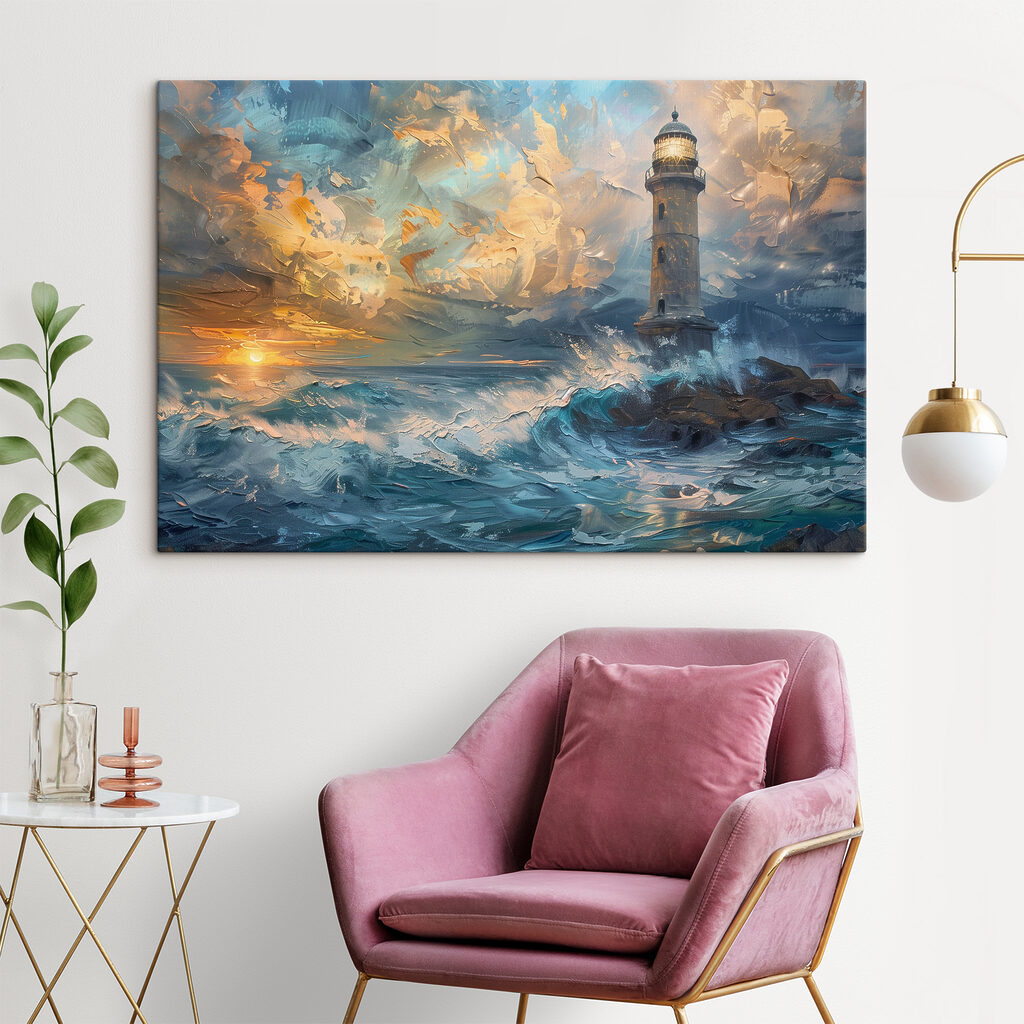 A lighthouse in the ocean A lighthouse in the ocean