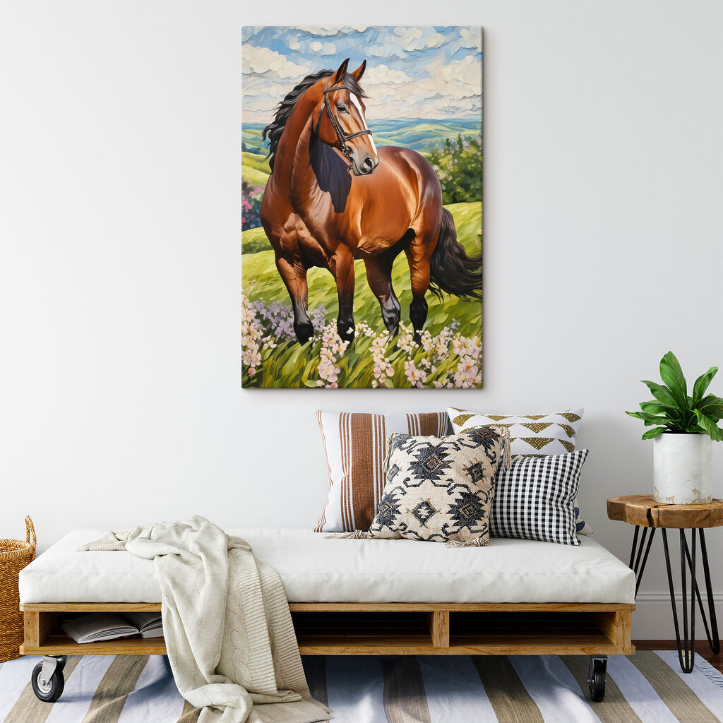 A horse standing in a field