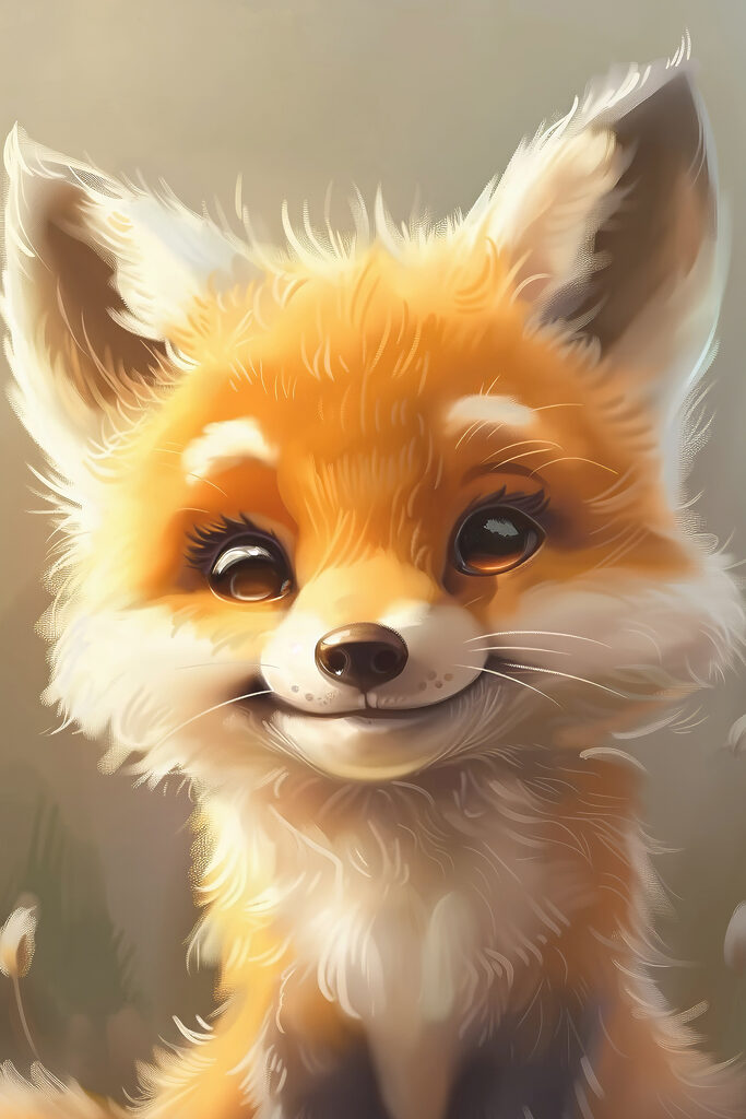 A cartoon of a fox A cartoon of a fox