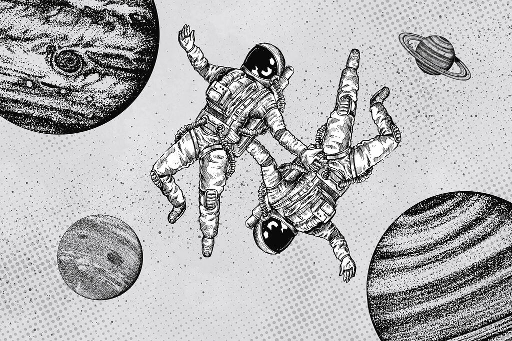 w00630p 1024x683 - Rysunek przedstawiający astronautów w kosmosie - tegory