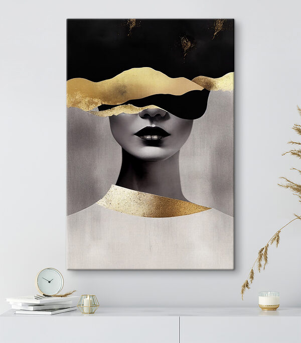 Mystical portrait with abstract highlights Mystical portrait with abstract highlights