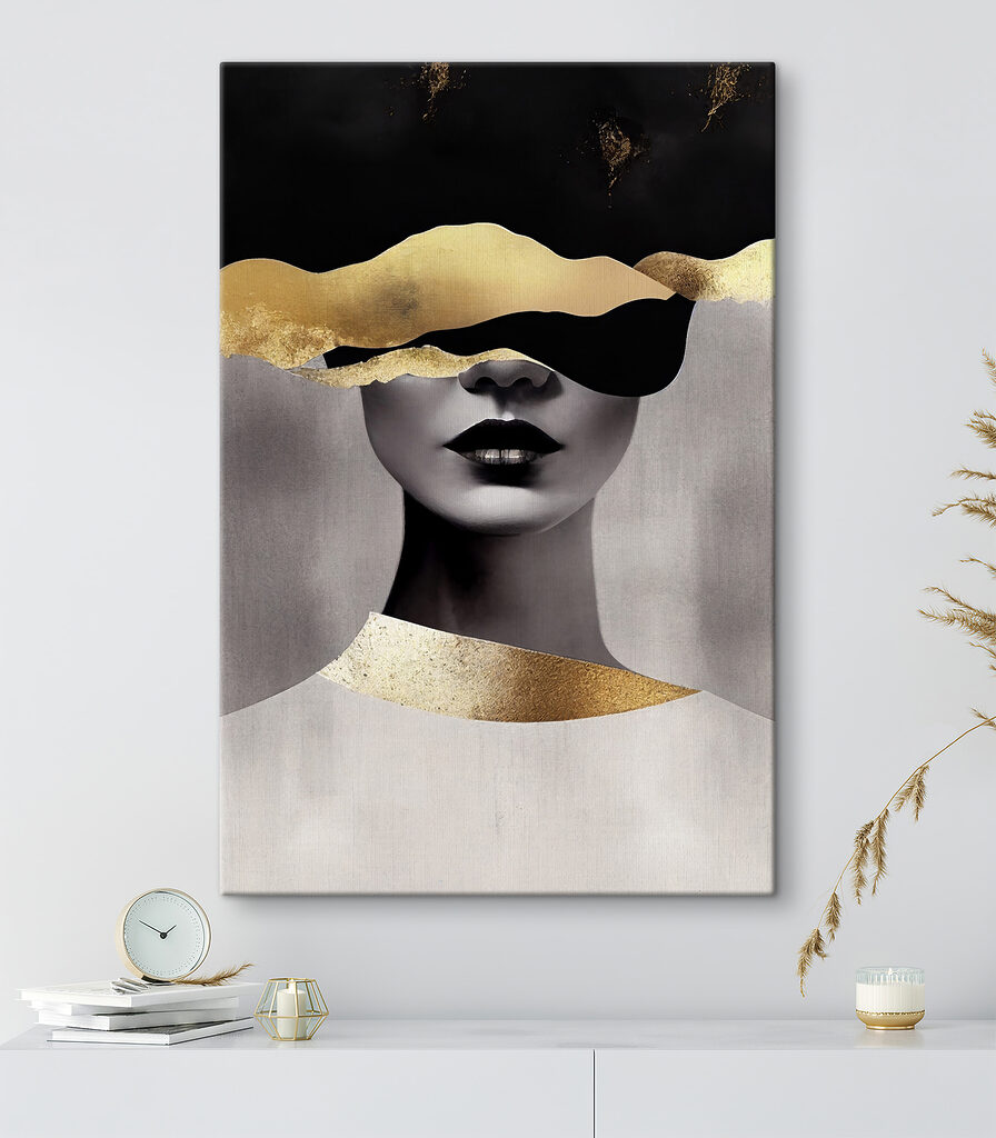 Mystical portrait with abstract highlights Mystical portrait with abstract highlights