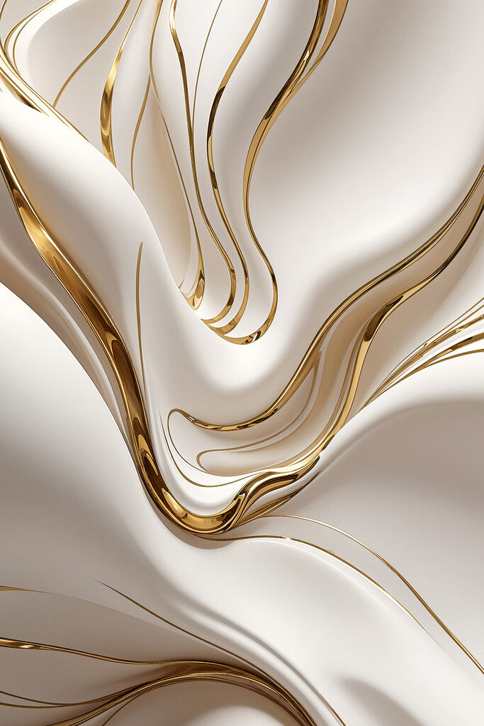 Elegant Swirls of Cream and Amber