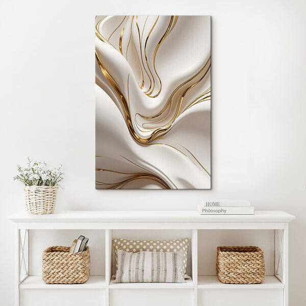 Elegant Swirls of Cream and Amber