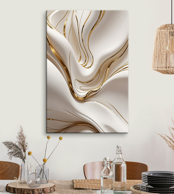 Elegant Swirls of Cream and Amber