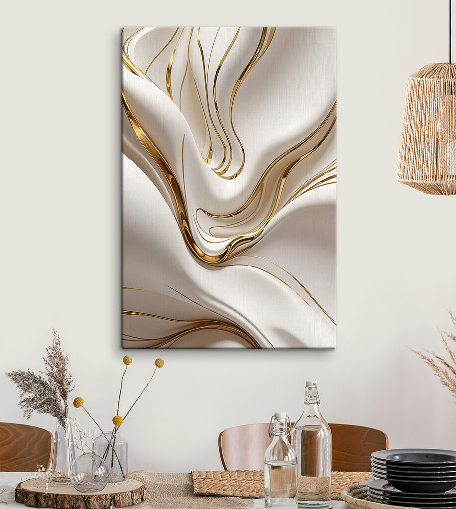 Elegant Swirls of Cream and Amber