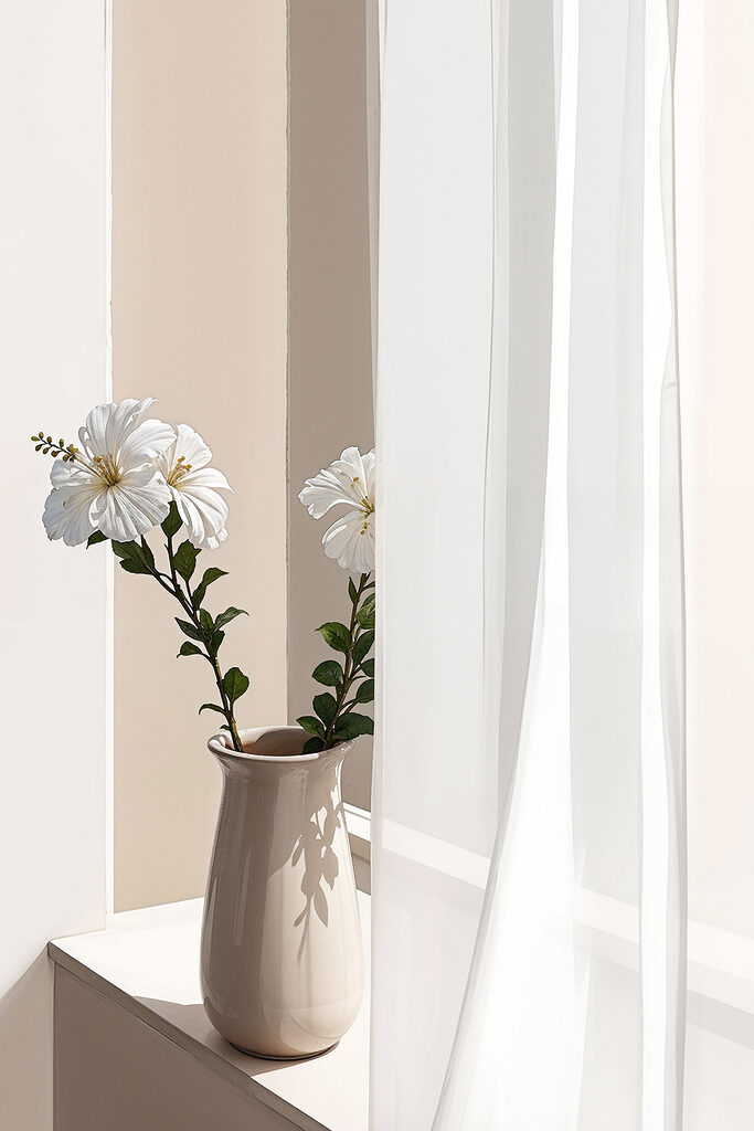 A white flowers in a vase