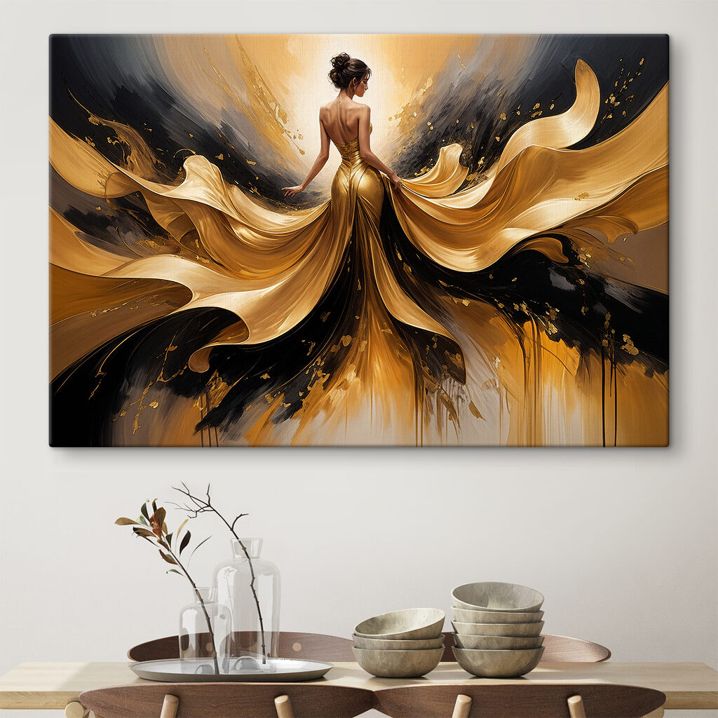 Elegant flow in dramatic hues Elegant flow in dramatic hues