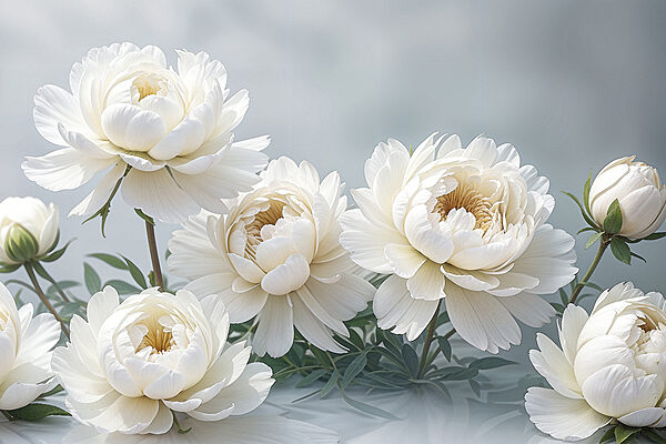 A group of white flowers