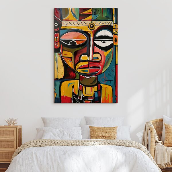 A painting of a man's face