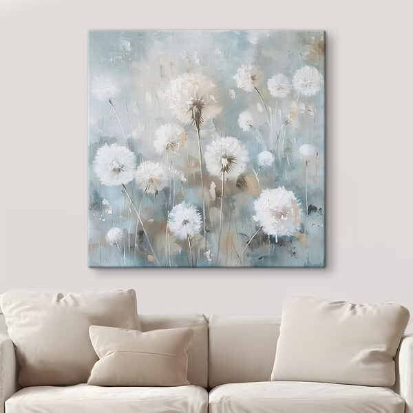 A painting of dandelions A painting of dandelions