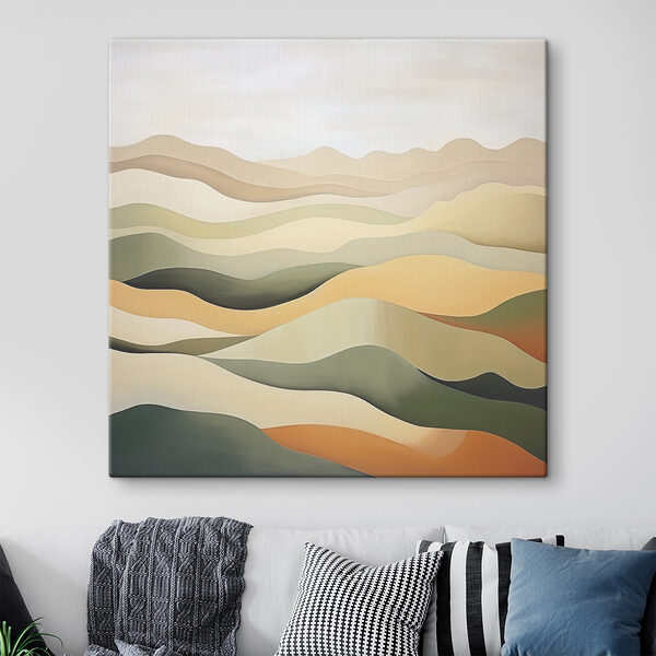 A painting of a desert landscape A painting of a desert landscape
