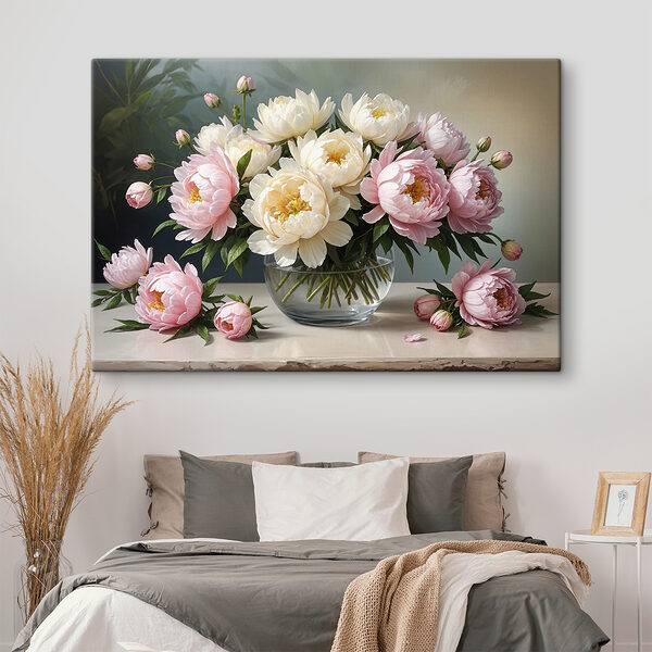 A vase of pink and white flowers A vase of pink and white flowers
