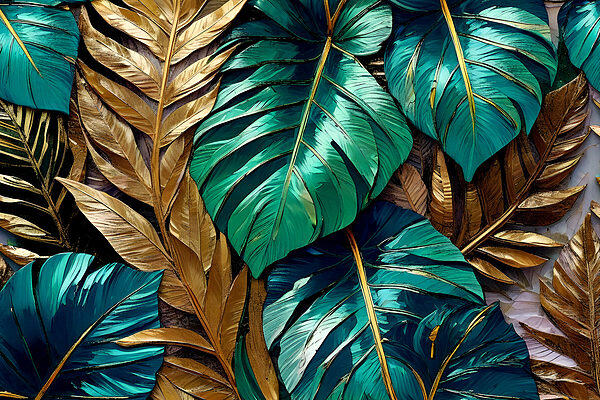 Tropical leaves in vibrant colors Tropical leaves in vibrant colors