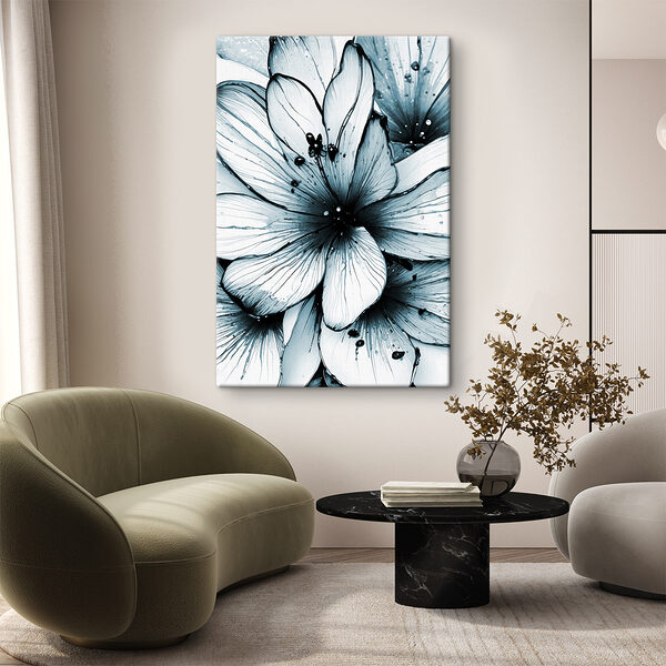 Delicate blue floral abstraction Delicate blue floral abstraction