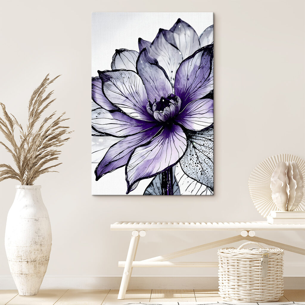 Elegant purple flower in soft tones