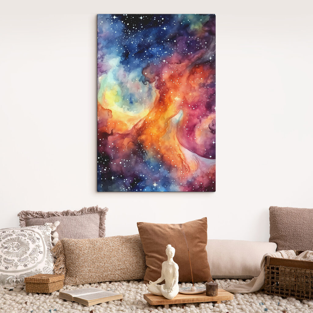 A colorful galaxy with stars