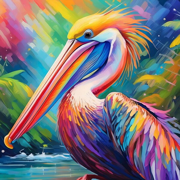 A colorful bird with a long beak A colorful bird with a long beak