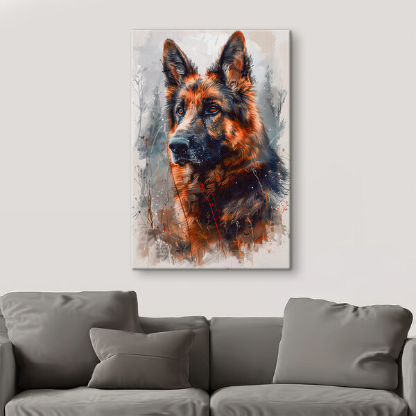 A painting of a dog