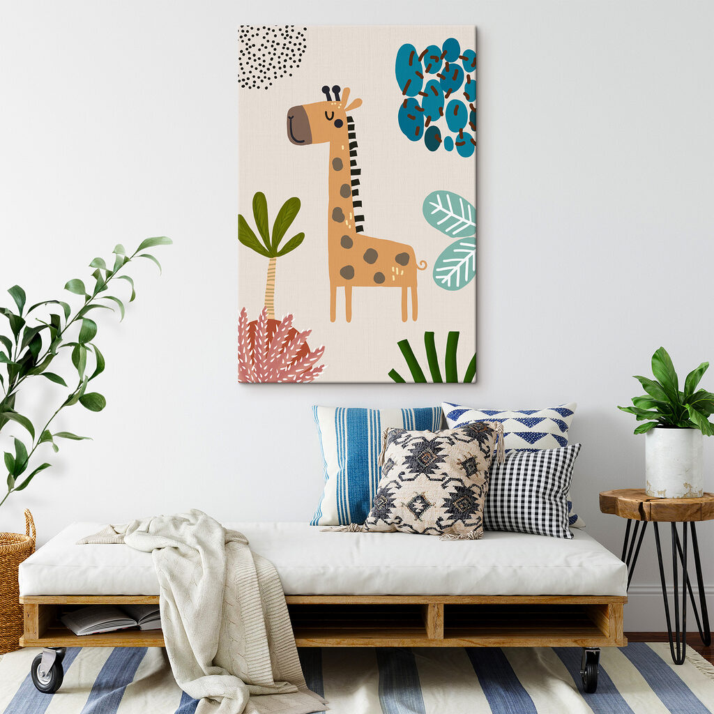 A giraffe and a tree A giraffe and a tree