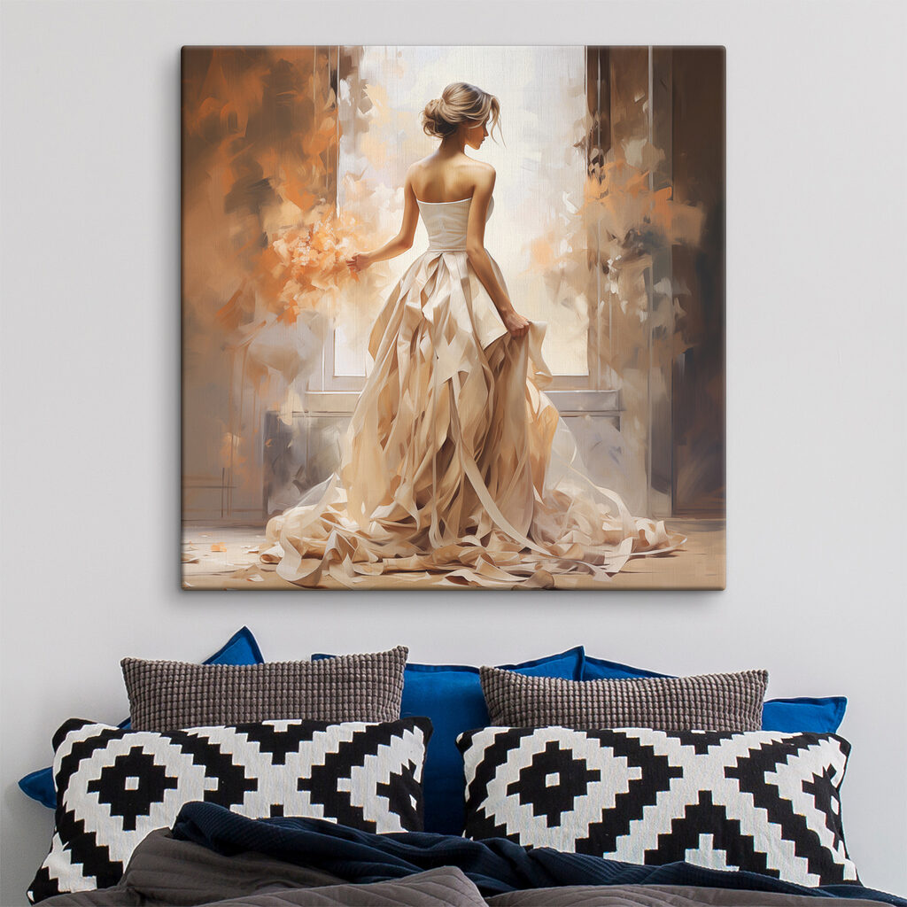A woman in a dress