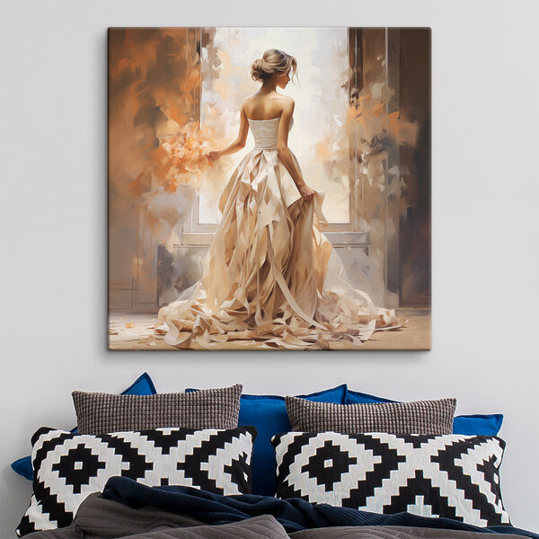 A woman in a dress