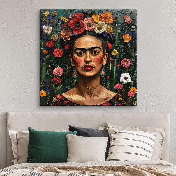 A woman with flowers in her hair