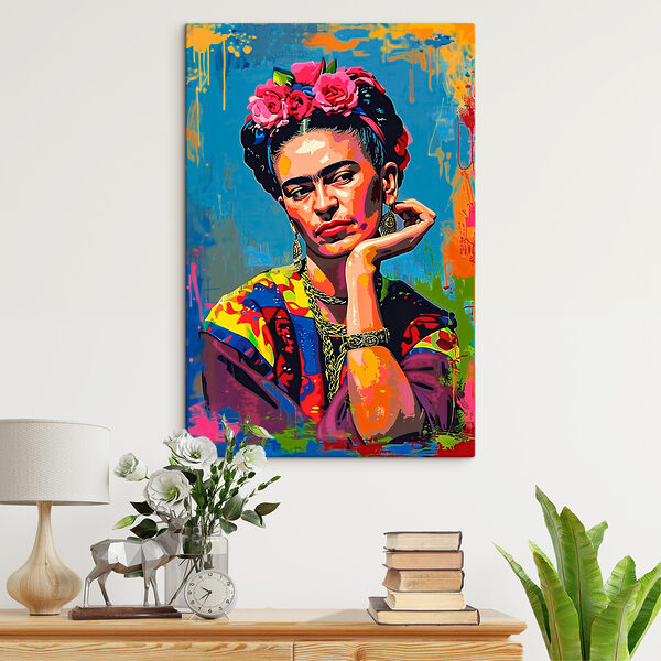 A painting of a woman with flowers in her hair