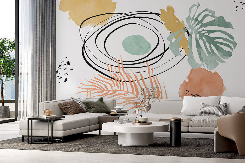 A close up of a painting