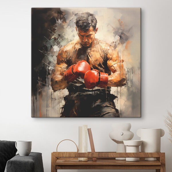 A man wearing boxing gloves A man wearing boxing gloves