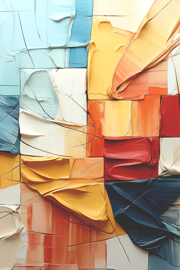 Colorful abstract composition with dynamic layers Colorful abstract composition with dynamic layers
