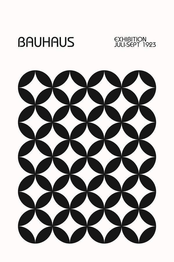 A black and white cover with a pattern of circles A black and white cover with a pattern of circles