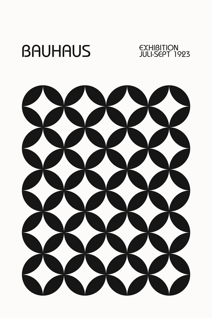 A black and white cover with a pattern of circles A black and white cover with a pattern of circles