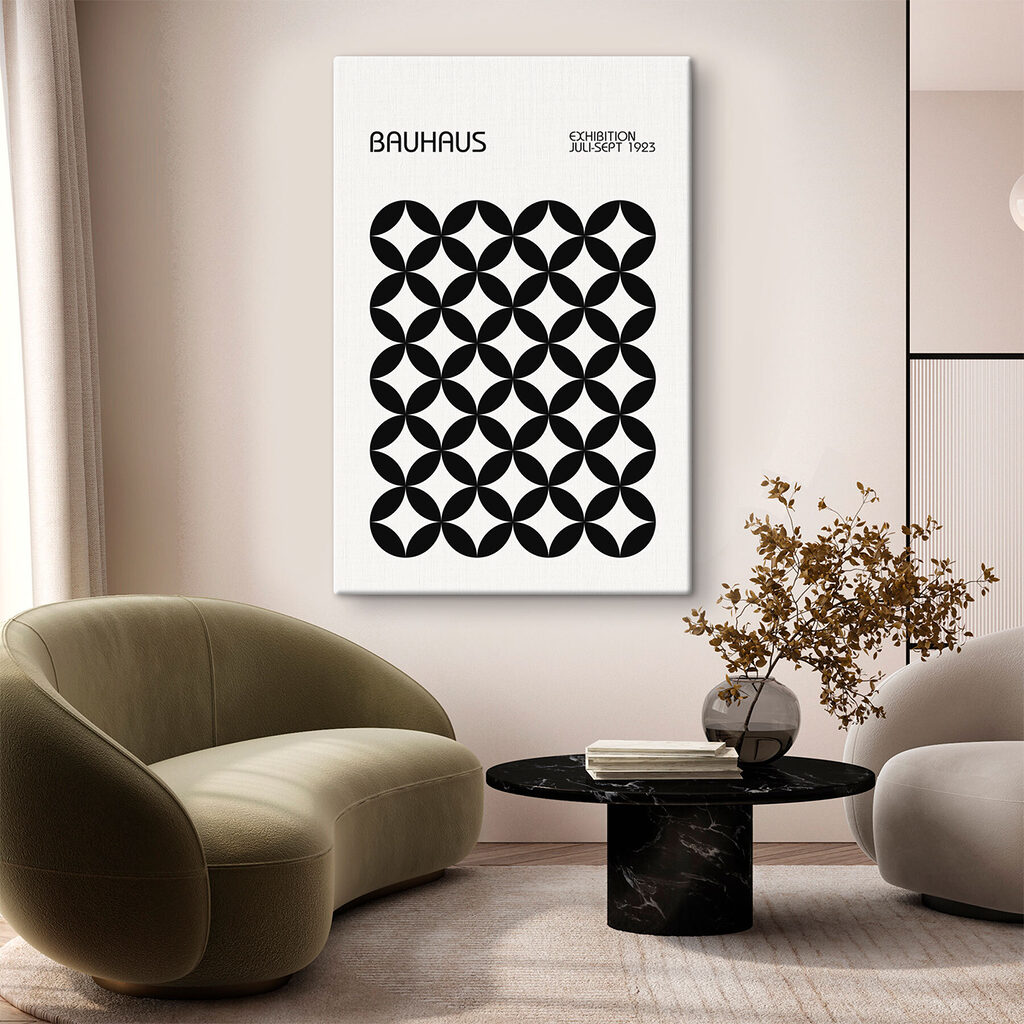 A black and white cover with a pattern of circles A black and white cover with a pattern of circles