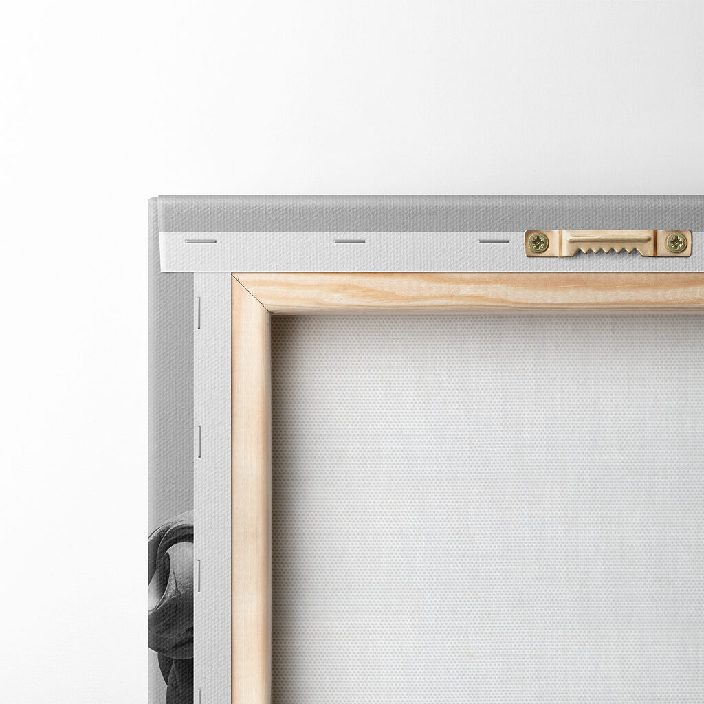 Statue with bold brushstroke accent